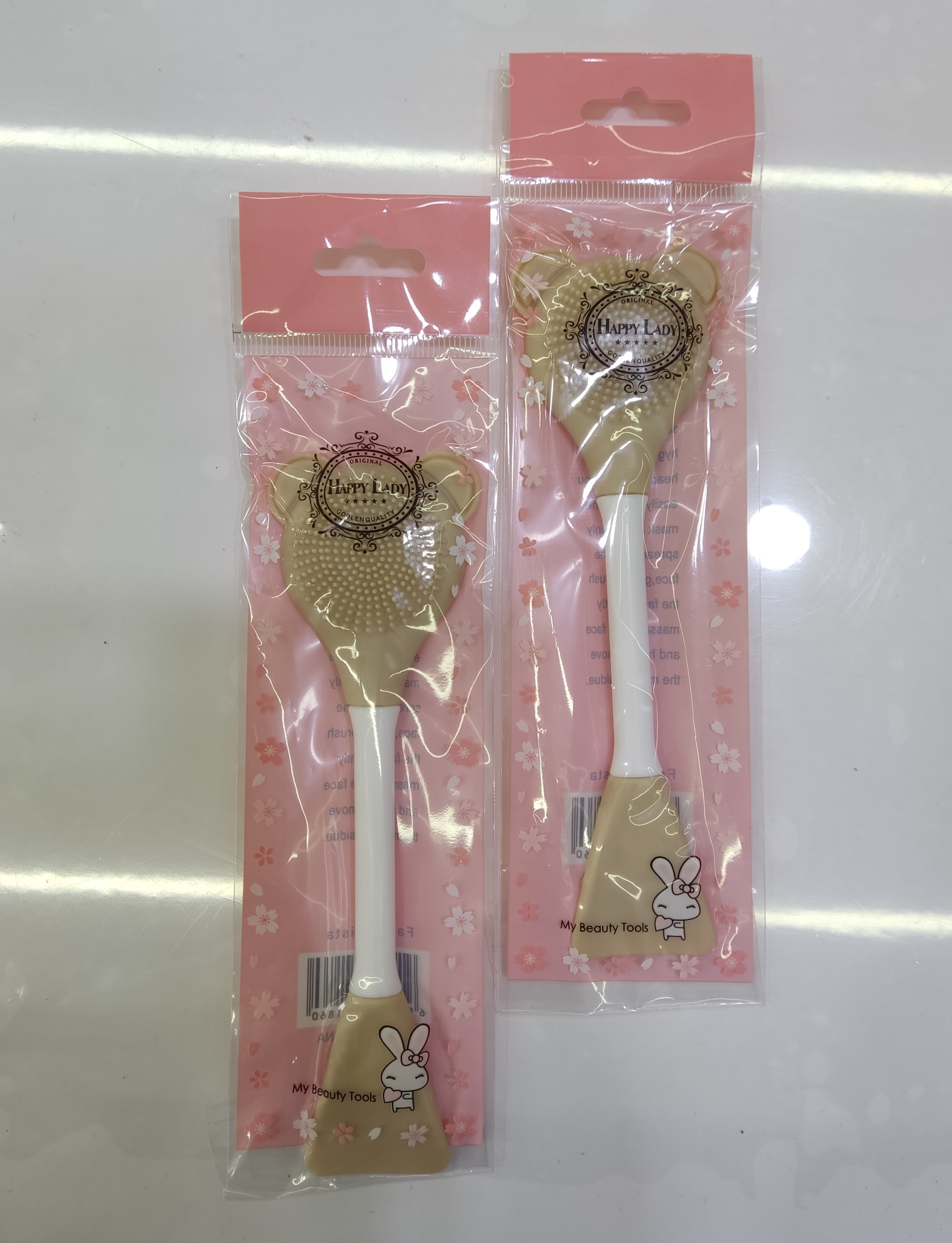 فیس براش دو طرفه هپی لیدی رنگ کرم