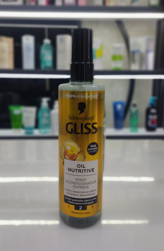 اسپری دو فاز طلایی مدل Oil nutritiveگلیس GLISS