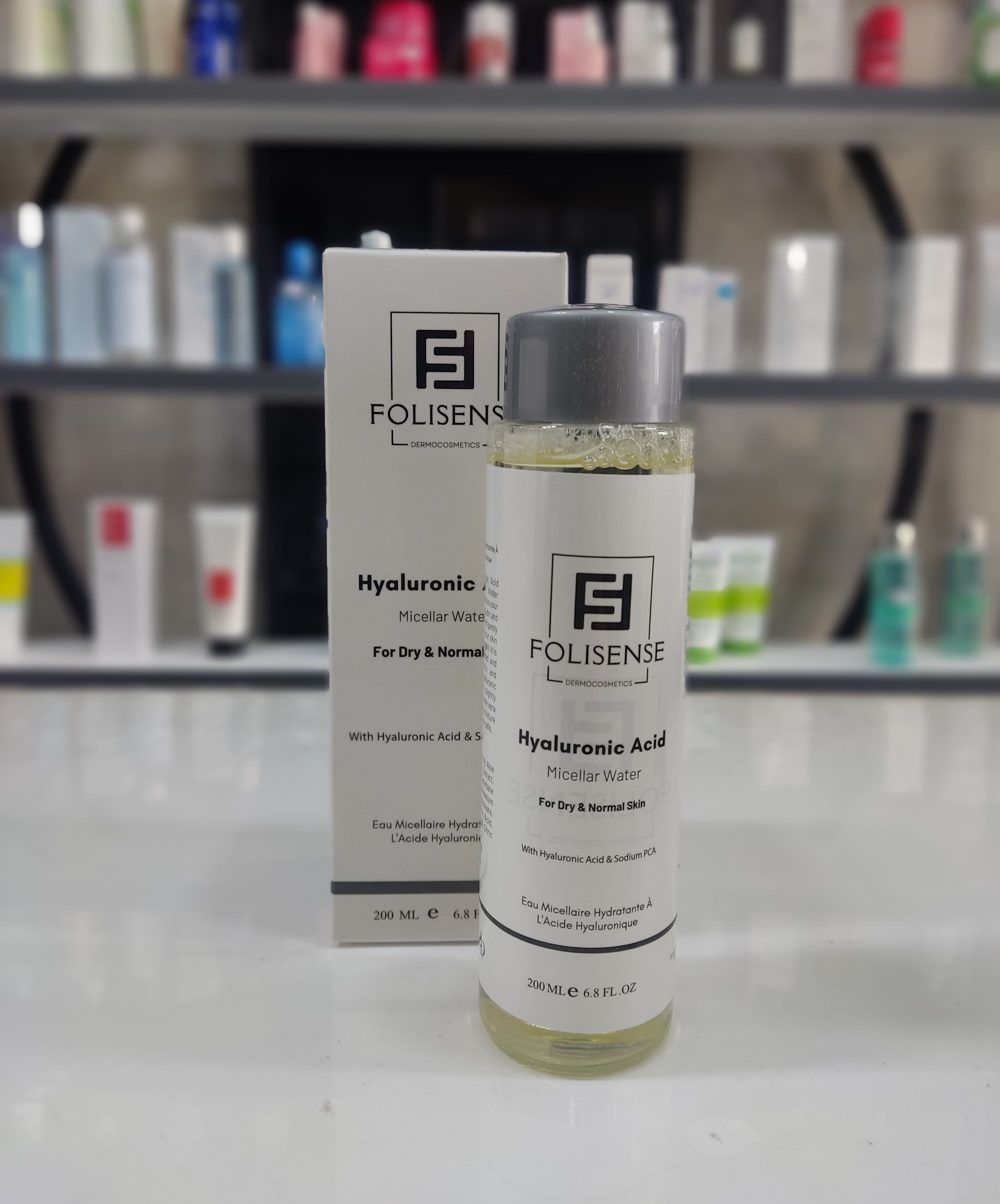 میسلار واتر حاوی هیالورونیک اسید مخصوص پوست نرمال تا خشک فولی سنس FOLISENSE